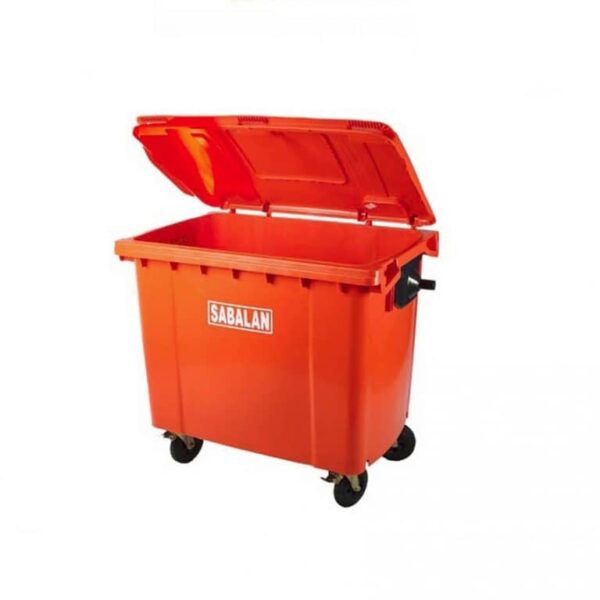 سطل زباله درب دار 660 لیتری