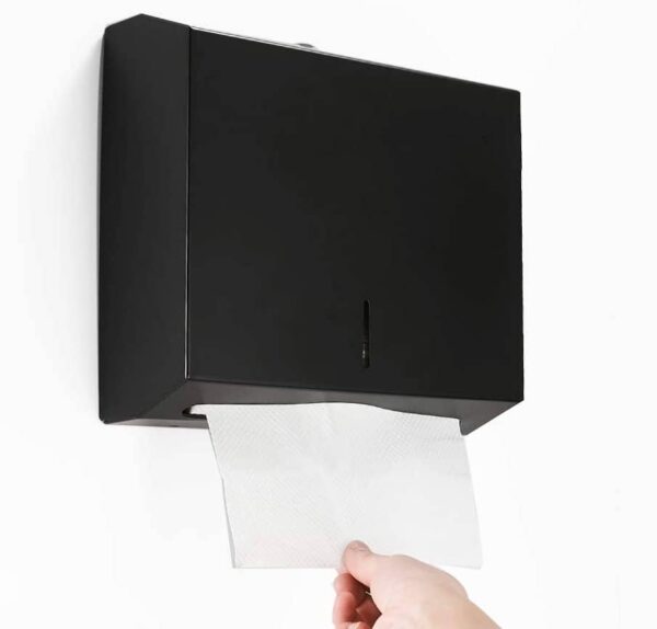 مخزن دستمال کاغذی استیل مشکی A40